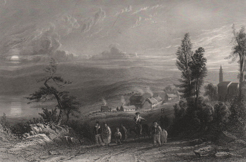 Tarbolton, South Ayrshire. Scotland. BARTLETT c1840 old antique print picture